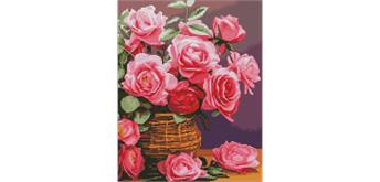 ideyka AMO7856 Diamond Painting - Bunte Rosen mit Rahmen 40 x 50 cm