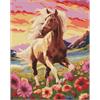 ideyka AMO7937 Diamond Painting - Ein anmutiges Pferd mit Rahmen 40 x 50 cm