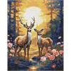 ideyka AMO7997 Diamond Painting - Rentiere mit Rahmen 40 x 50 cm