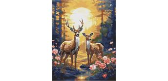 ideyka AMO7997 Diamond Painting - Rentiere mit Rahmen 40 x 50 cm