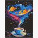 ideyka AMO8005 Diamond Painting - Weltraumwirbel mit Rahmen 30 x 40 cm