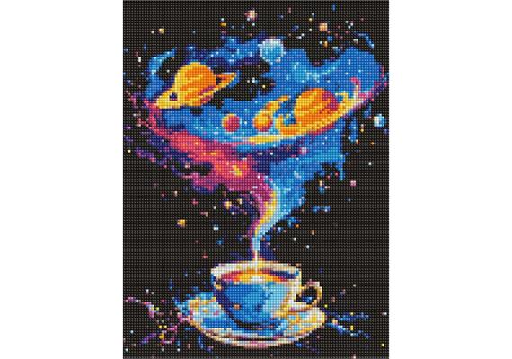 ideyka AMO8005 Diamond Painting - Weltraumwirbel mit Rahmen 30 x 40 cm