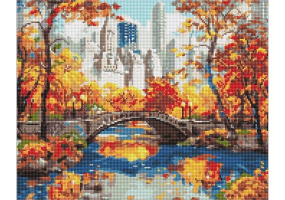 ideyka AMO8076 Diamond Painting - Goldener Park 40 x 50 cm