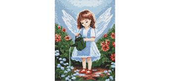 ideyka Diamond Painting - Ein Engel im Garten 30 x 40 cm