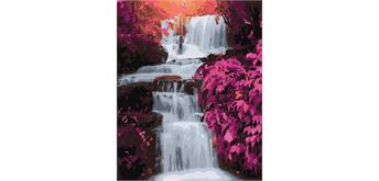 ideyka KHO2862 Malen nach Zahlen - Tropischer Wasserfall 40 x 50 cm