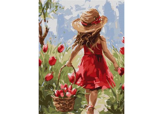 ideyka KHO8469 Malen nach Zahlen - Blumenfreude 30 x 40 cm