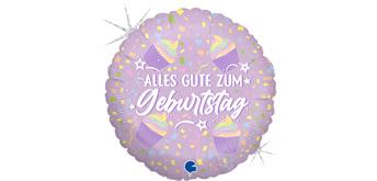 Karaloon - Folienballon Pastell "Geburtstag" 46 cm ohne Füllung