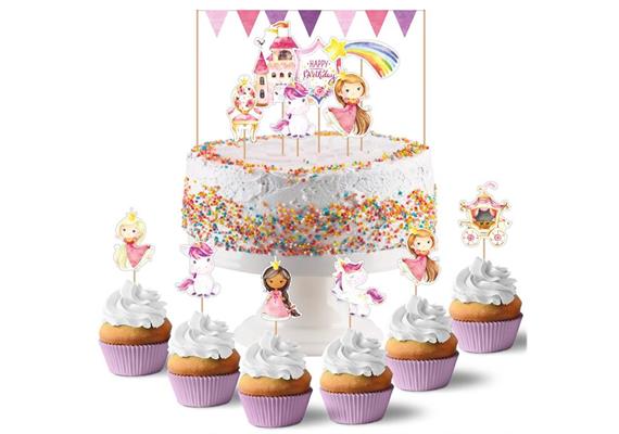 Kuchenstecker (Geburtstag) - Einhorn - Set 2