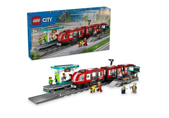 LEGO® City 60423 Strassenbahn mit Haltestelle