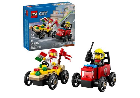 LEGO® City 60458 Pizzalieferwagen vs. Löschauto