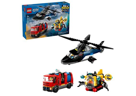 LEGO® City 60462 Kombinationsset mit Hubschrauber, Löschauto und U-Boot