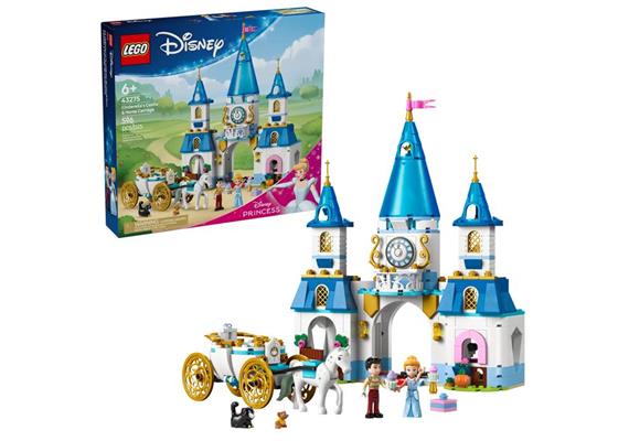 LEGO® Disney Prinzessin 43275 Cinderellas Schloss und Pferdekutsche