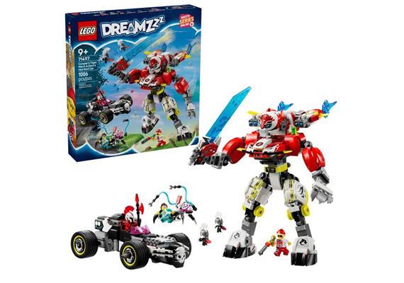 LEGO® DREAMZzz 71497 Coopers Tiger-Mech und Zeros Hot Rod Auto