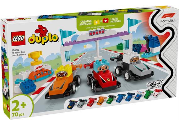 LEGO® DUPLO 10445 F1 Team Rennautos mit Rennfahrern