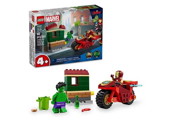 LEGO® Marvel Super Heroes™ 76287 Iron Man mit Bike und der Hulk