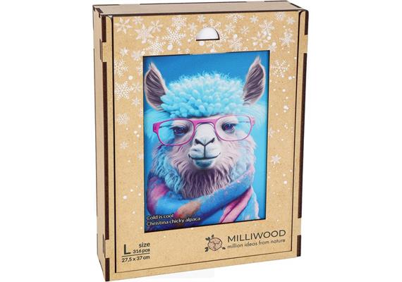 Milliwood Puzzle Holz L Christina Alpaca 316 Teile