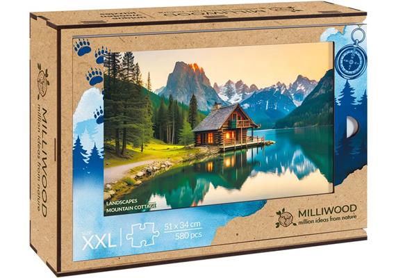 Milliwood Puzzle Holz L Mountain Cottage 580 Teile