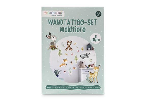 Papierdrachen - Wandtattoos - Waldtiere - Set 6