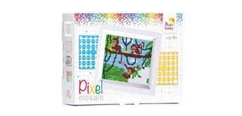 Pixel Geschenkbox mit 19 Pixel Vierecke - 3 Affen