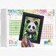 Pixel Geschenkbox mit 21 Pixel Vierecke - Panda im Dschungel