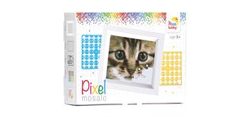 Pixel Geschenkbox mit 25 Pixel Vierecke - Katzen