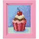 Pixel Geschenkbox mit 34 Pixel Vierecke - Cupcake