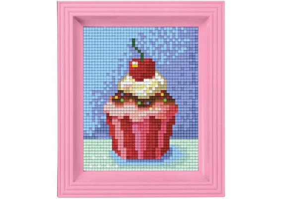 Pixel Geschenkbox mit 34 Pixel Vierecke - Cupcake