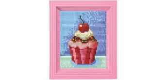 Pixel Geschenkbox mit 34 Pixel Vierecke - Cupcake