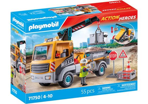 PLAYMOBIL® 71750 Baustellen LKW mit Kran