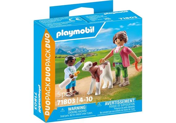 PLAYMOBIL® 71803 DuoPack Bäuerin mit Kind und Kalb