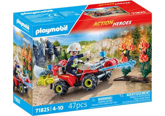 PLAYMOBIL® 71825 Feuerwehr Quad löscht Heckenbrand