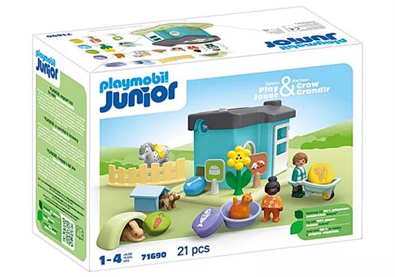 PLAYMOBIL® Junior 71690: Tierpension mit Futterspender