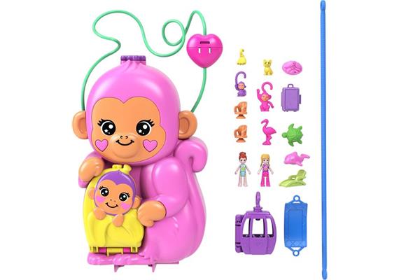 Polly Pocket Affenmama und Baby Schatulle