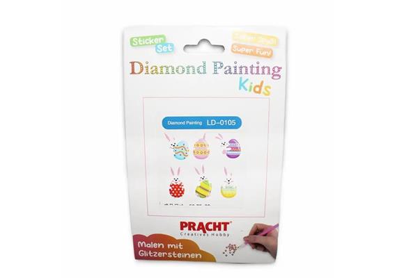 Pracht Diamond Painting Sticker Ostern 6 Stück