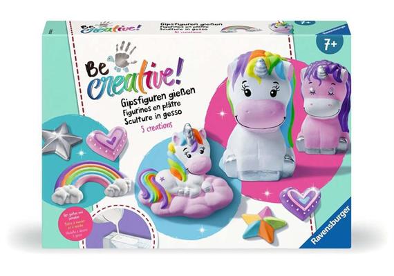 Ravensburger 25531 BeCreative - Gipsfiguren Einhorn