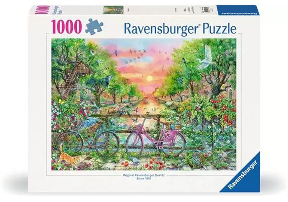 Ravensburger Puzzle 01089 Verträumte Fahrräder in Amsterdam