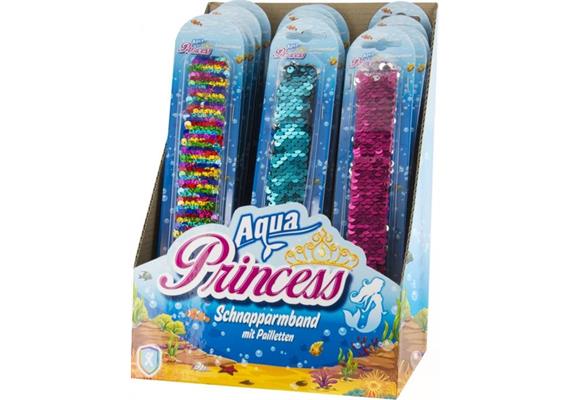 Schnapparmband Aqua Princess 3-fach assortiert, Trendartikel - Funartikel 