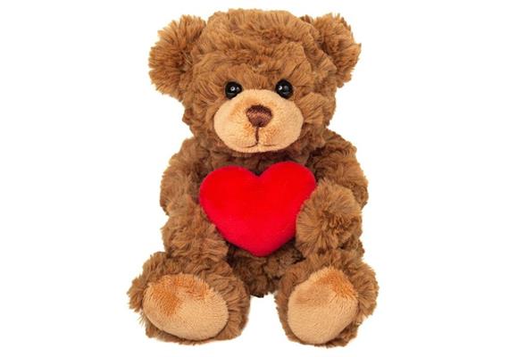 Teddy Hermann 91330 Teddy mit Herz braun 20 cm