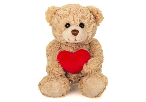 Teddy Hermann 91331 Teddy mit Herz beige 20 cm