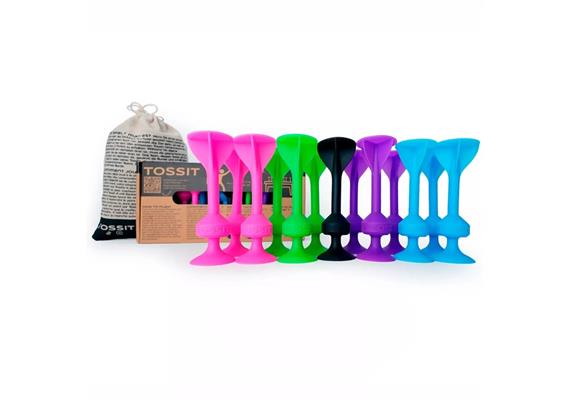 Tossit - Saugnapf-Darts - Family Pack pink/hellblau/lila/grün