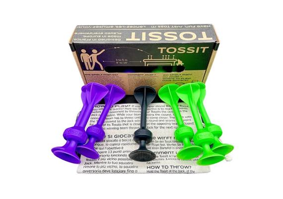 Tossit - Saugnapf-Darts - Set für 2 Spieler Lila-Grün