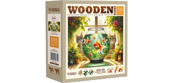 Wooden City Puzzle Holz L Cats and Fish 505 Teile