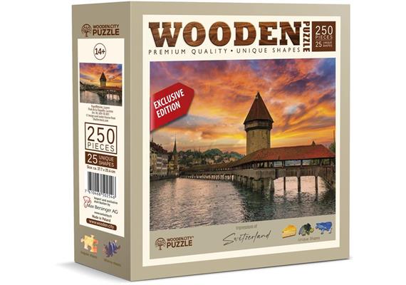 Wooden City Puzzle Holz L CH Kapellbrücke 250 Teile