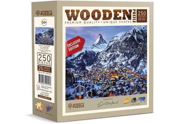 Wooden City Puzzle Holz L CH Matterhorn 250 Teile