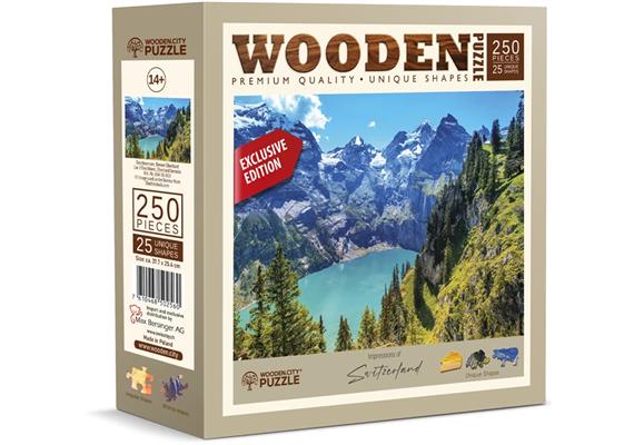 Wooden City Puzzle Holz L CH Oeschinensee 250 Teile