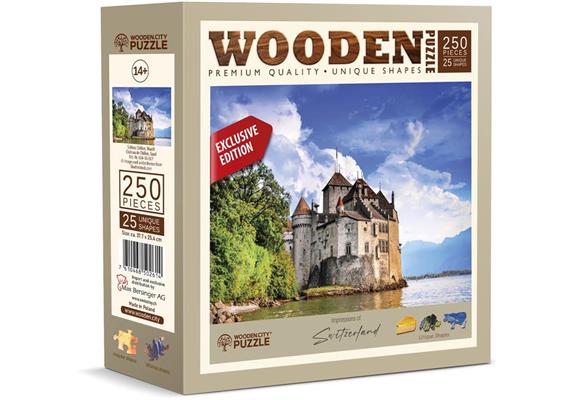 Wooden City Puzzle Holz L CH Schloss Chillon 250 Teile