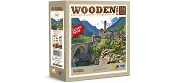 Wooden City Puzzle Holz L CH Val Verzasca 250 Teile