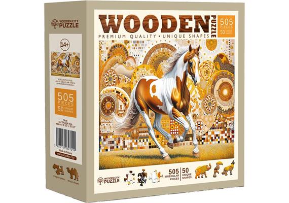 Wooden City Puzzle Holz L Elegant Horse 505 Teile