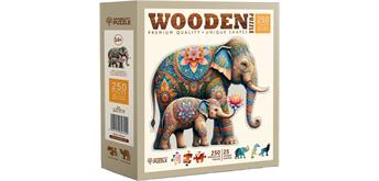 Wooden City Puzzle Holz L Fancy Elephants 250 Teile