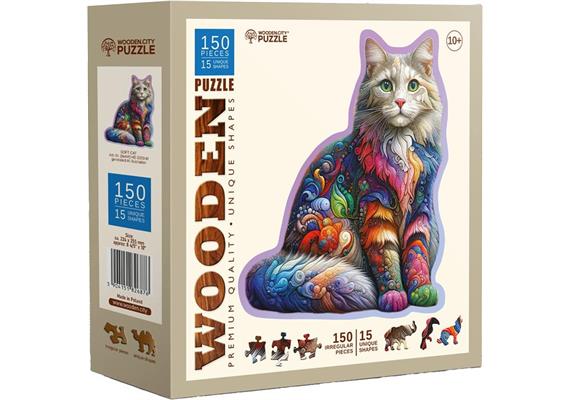 Wooden City Puzzle Holz M Soft Cat 150 Teile